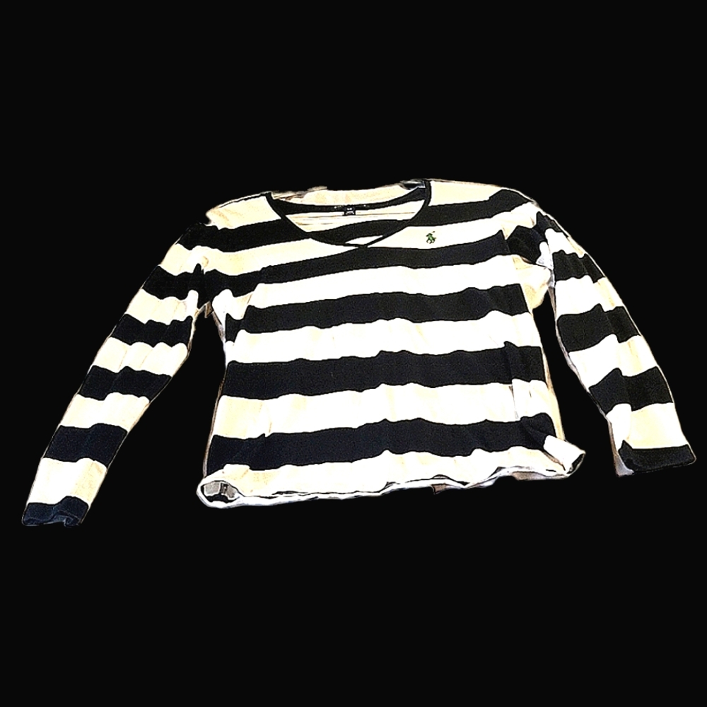 Ralph Lauren size small white and navy ble strips